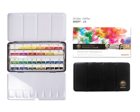Watercolor pan type, Palette Pan Set, Item no.MWPF24, Product image of Pastels offers, MUNGYO