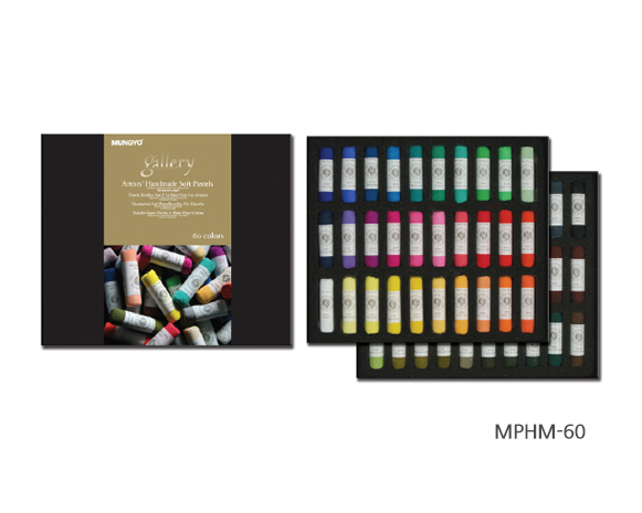 Mungyo Gallery Standard Soft Pastels Cardboard Box Set of 64 Half Sticks - Assorted Colors